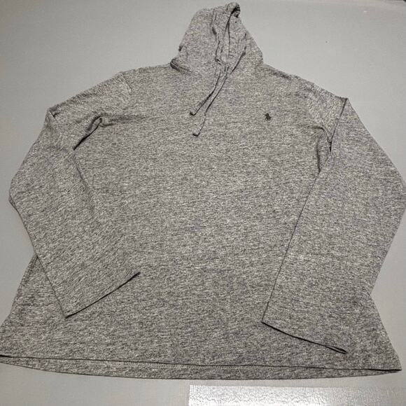 Polo Ralph Lauren Hoodie Men M Gray Heather Knit Pullover Long Sleeve Casual - Picture 1 of 7